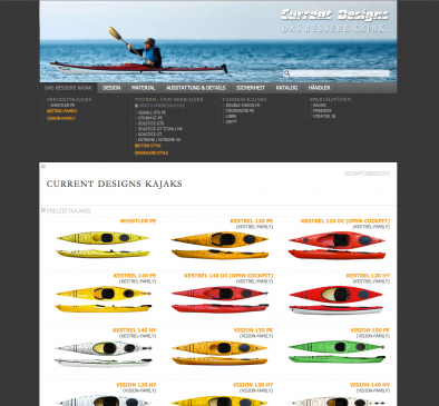 CD-Kayaks.de Produktübersicht